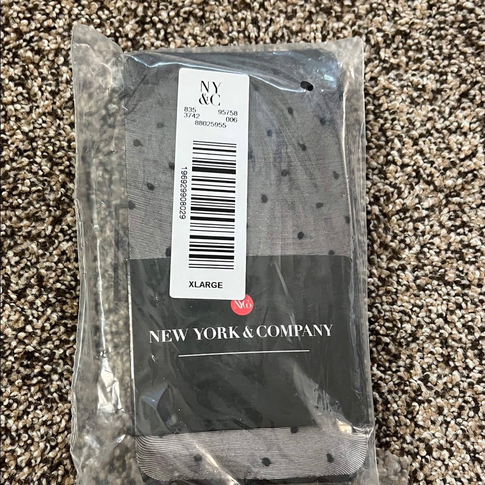 New York & Company Polka Dot Black Tights